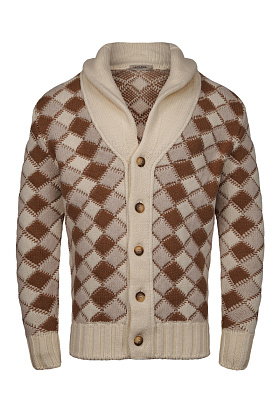 Кардиган (М), 001 Romb Beige, 50